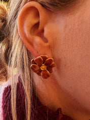 Poppy oorbellen oudroze