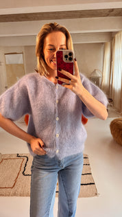 Nori trui lichtblauw korte mouw