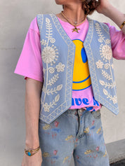 Andrea gilet blauw