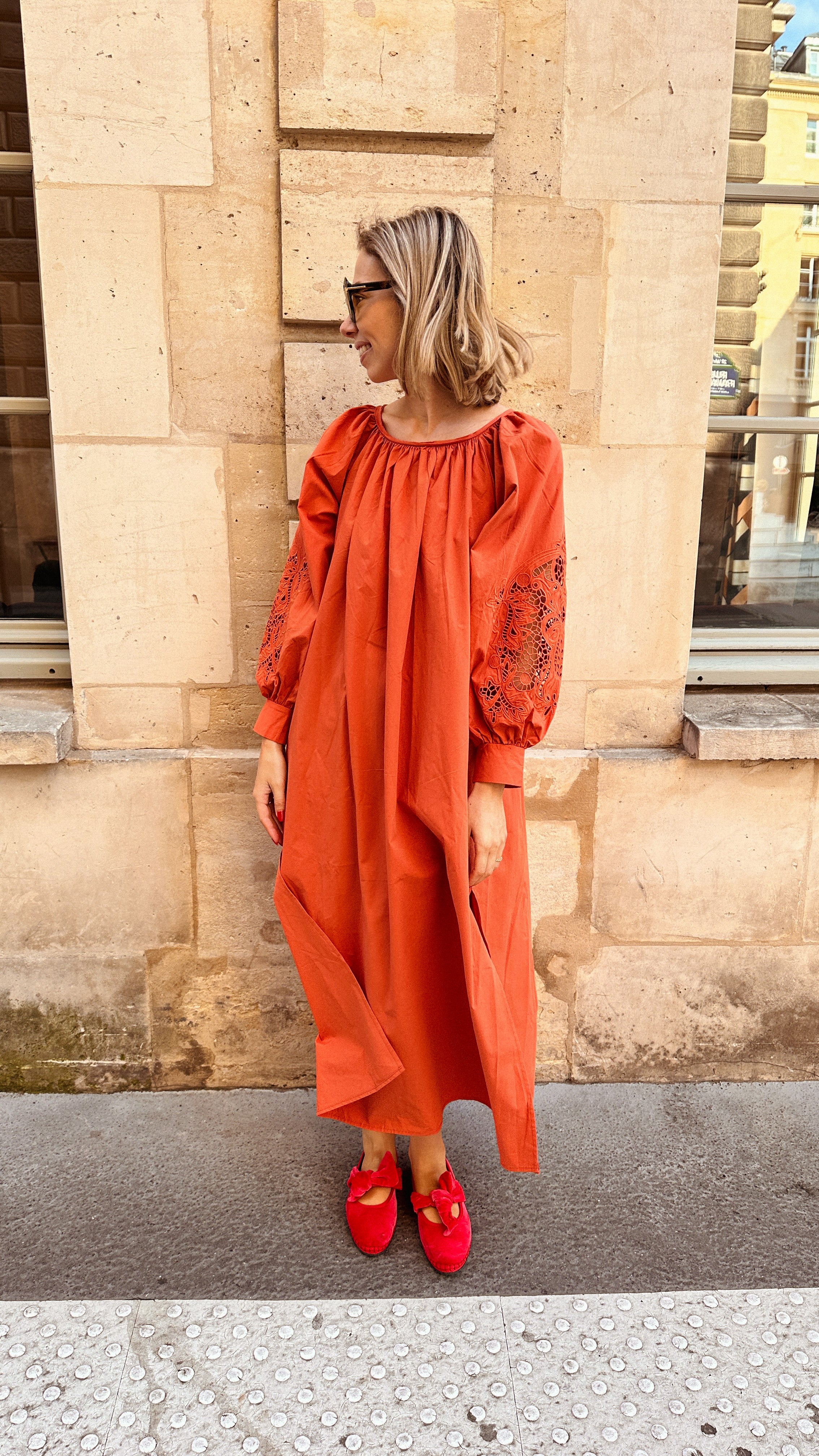 Tina jurk broderie