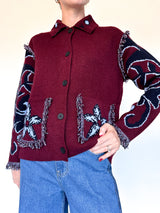 Noor gilet bordeaux