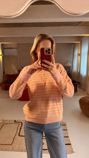 Isla polo trui roze gestreept