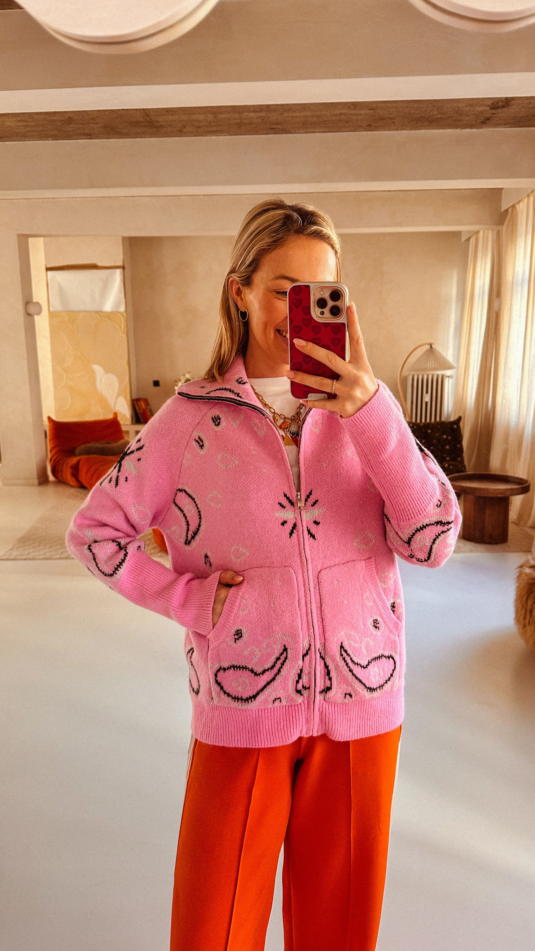 Bandana gilet roze