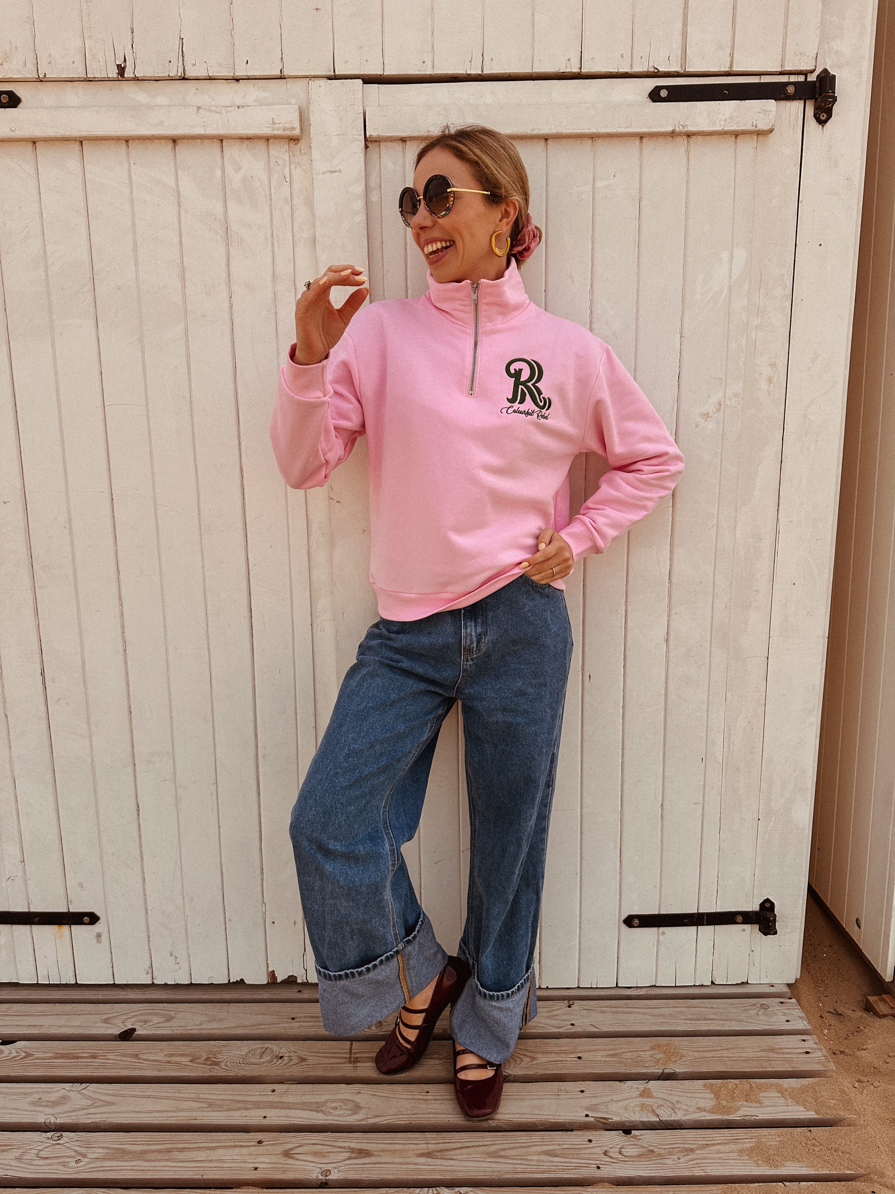 Colourful Rebel sweater roze