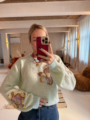 Nanja trui gestreept pailletten