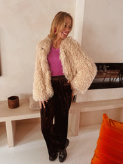 Naiya vloeren broek bruin 49-14305-W