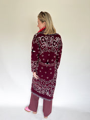 Lola bandana gilet burgundy