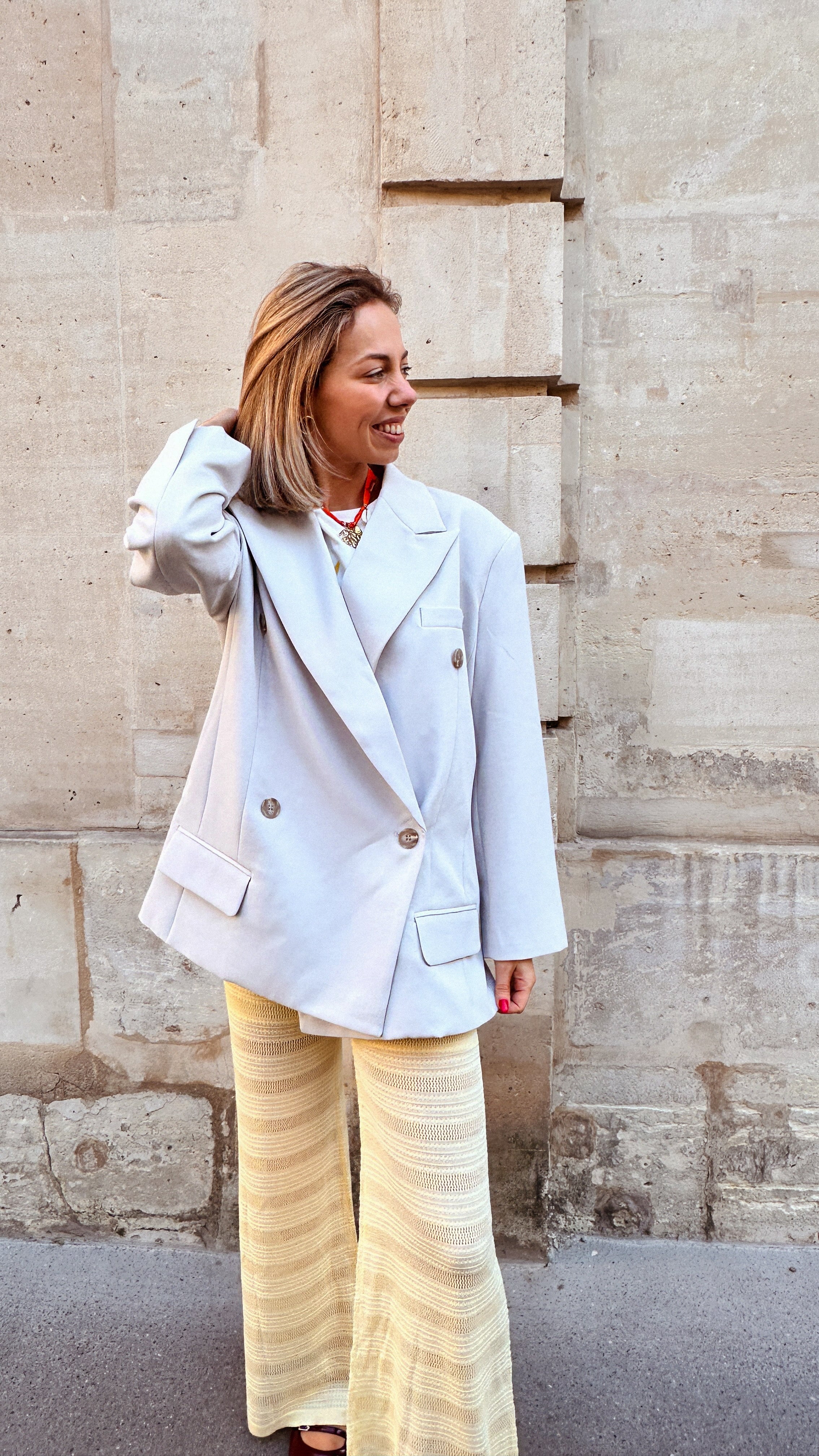 Tonya blazer greige