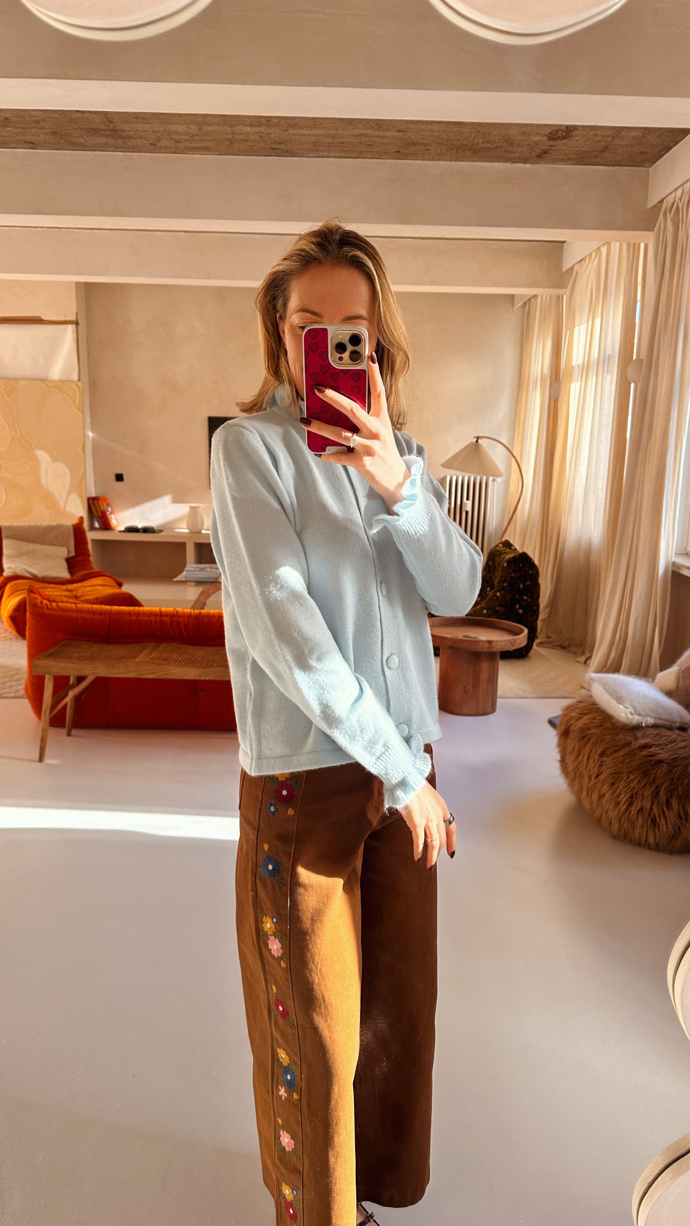 Lucie gilet lichtblauw