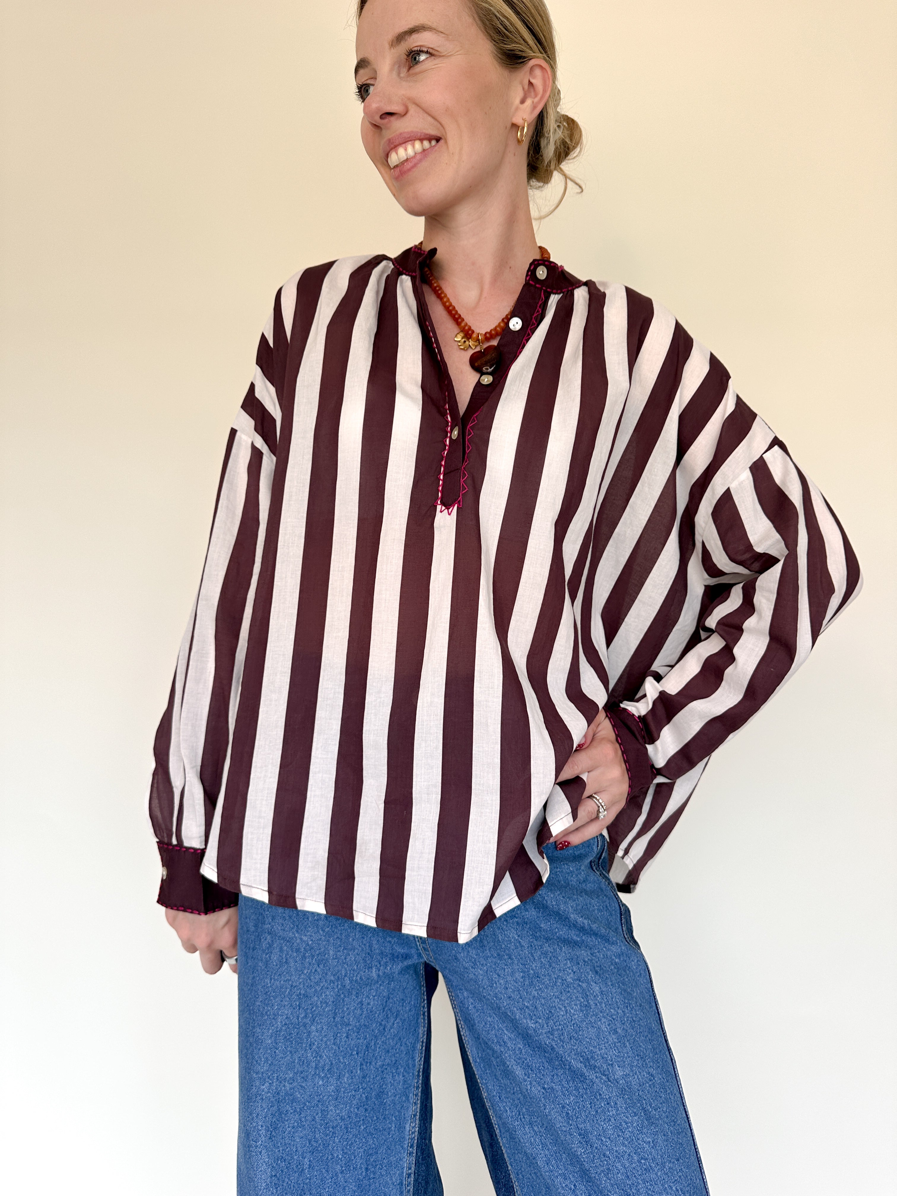 Kiara stripe blouse