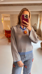 Deon trui blauw gestreept