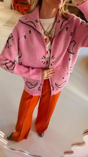 Bandana gilet roze