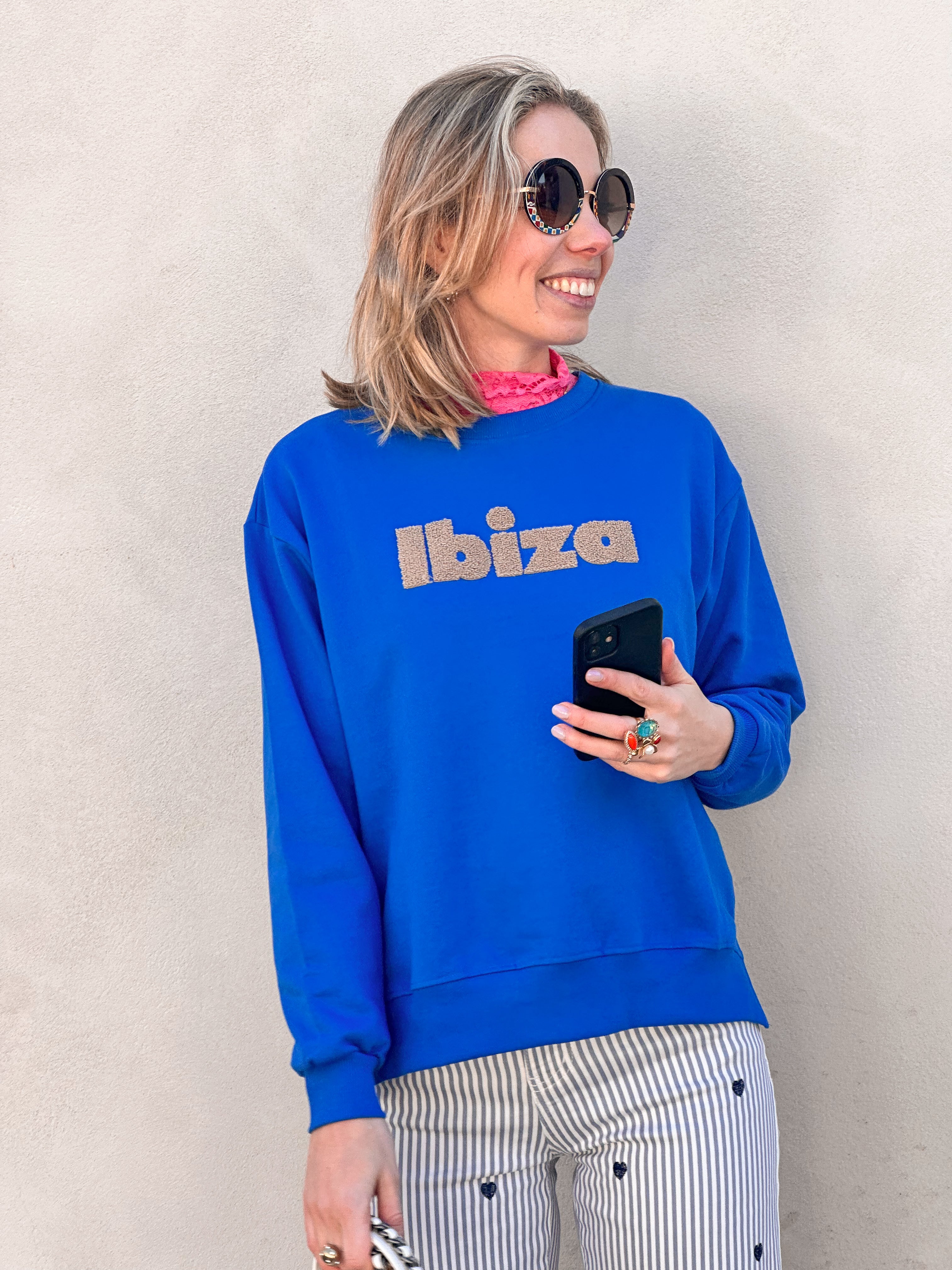 Ibiza sweater blauw