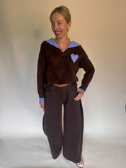Ariane hart trui bruin