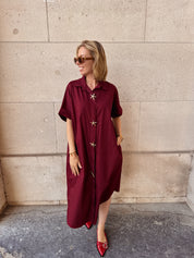 Senna bordeaux jurk