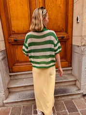 Ziva blouse crochet groen/ecru