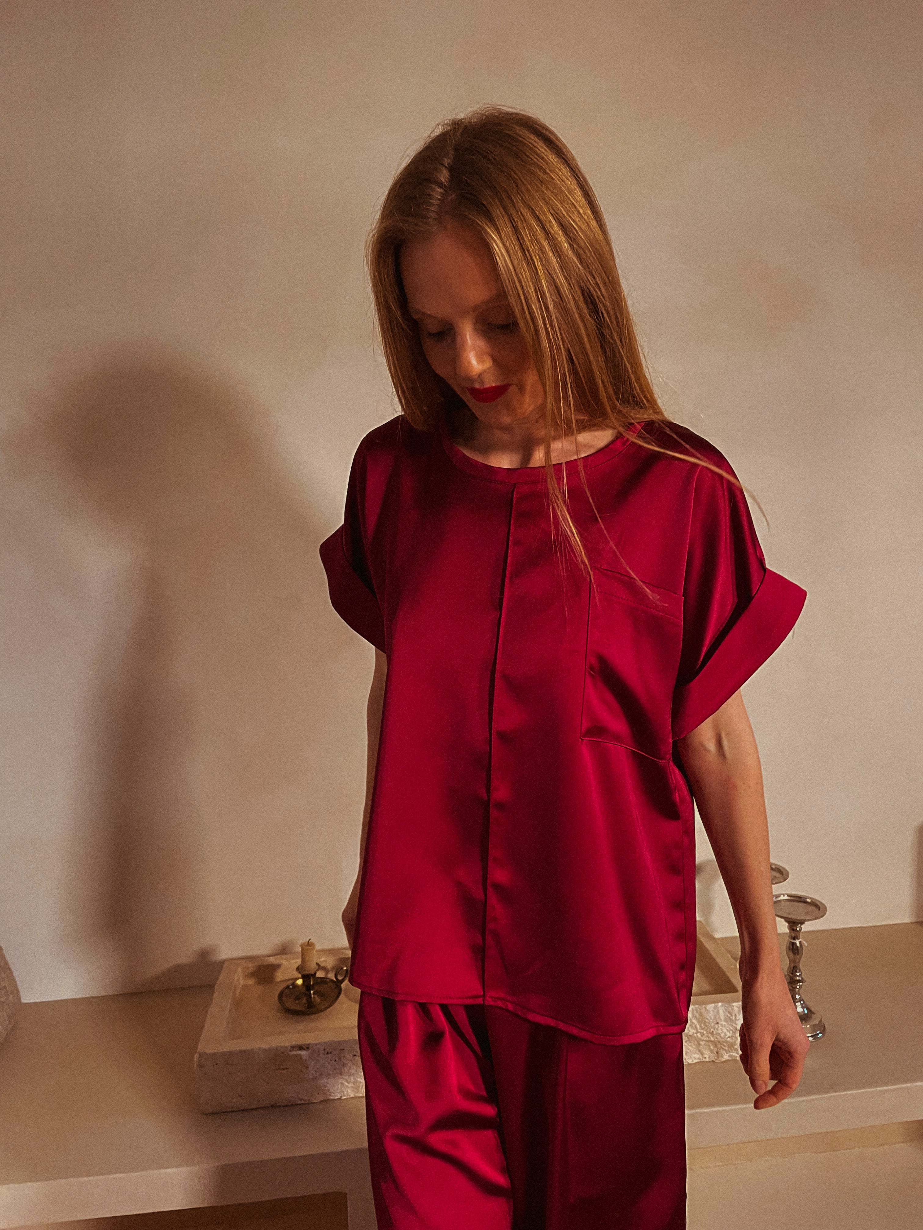 Evi blouse burgundy