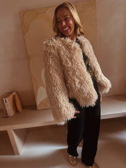 Amara jas fourrure ecru 14603