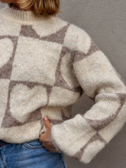 Liese trui ecru hartjes