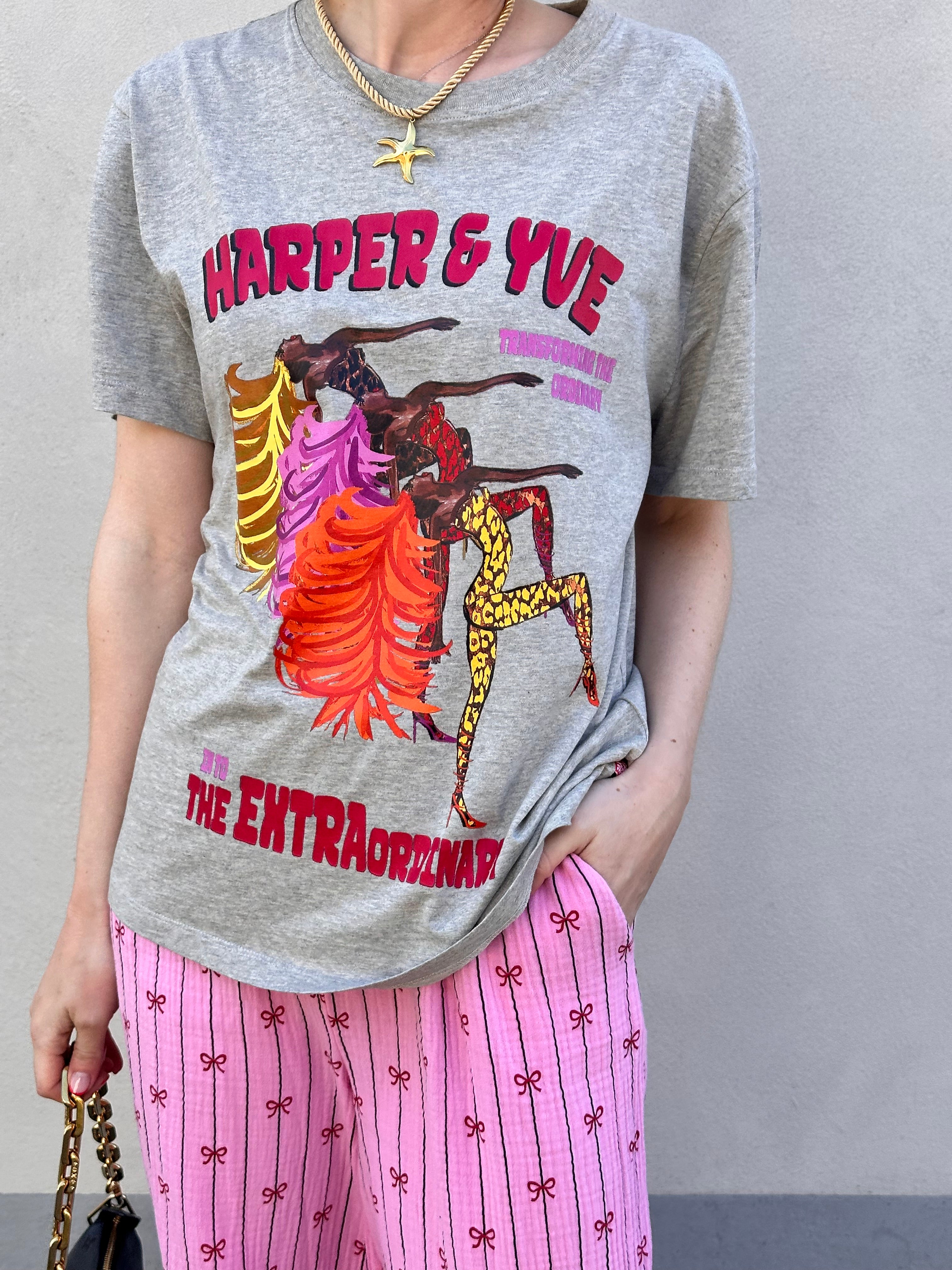 Harper & Yve T-shirt Extraordinary grijs
