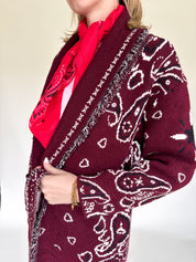 Lola bandana gilet burgundy