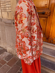 Layla Blazer gebloemd metallic