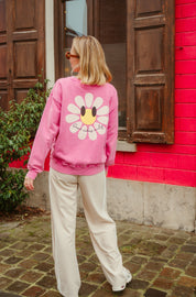 Good vibes sweater roze