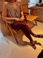 Fanny top zilver pailletten