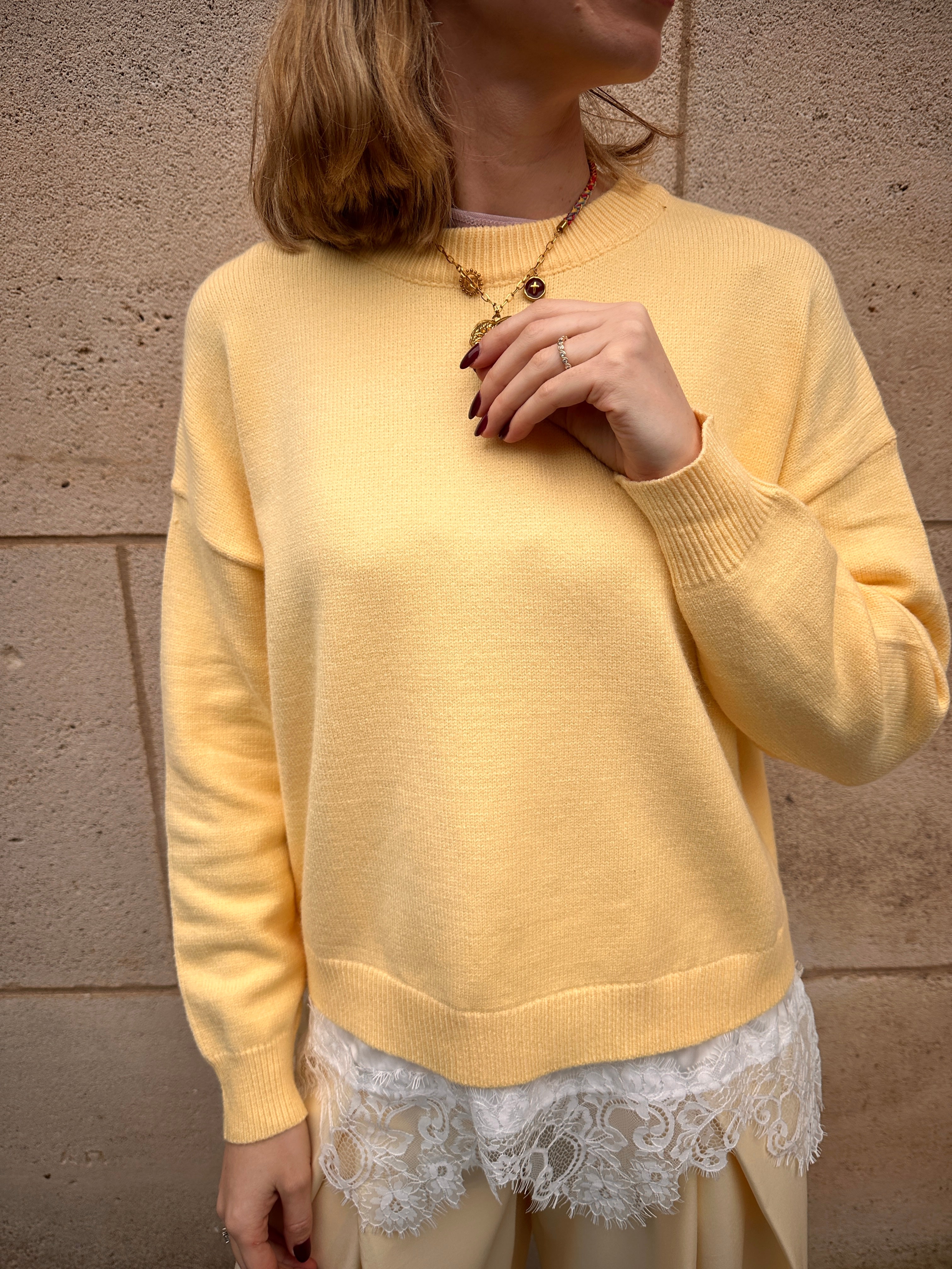 Sunny trui butteryellow