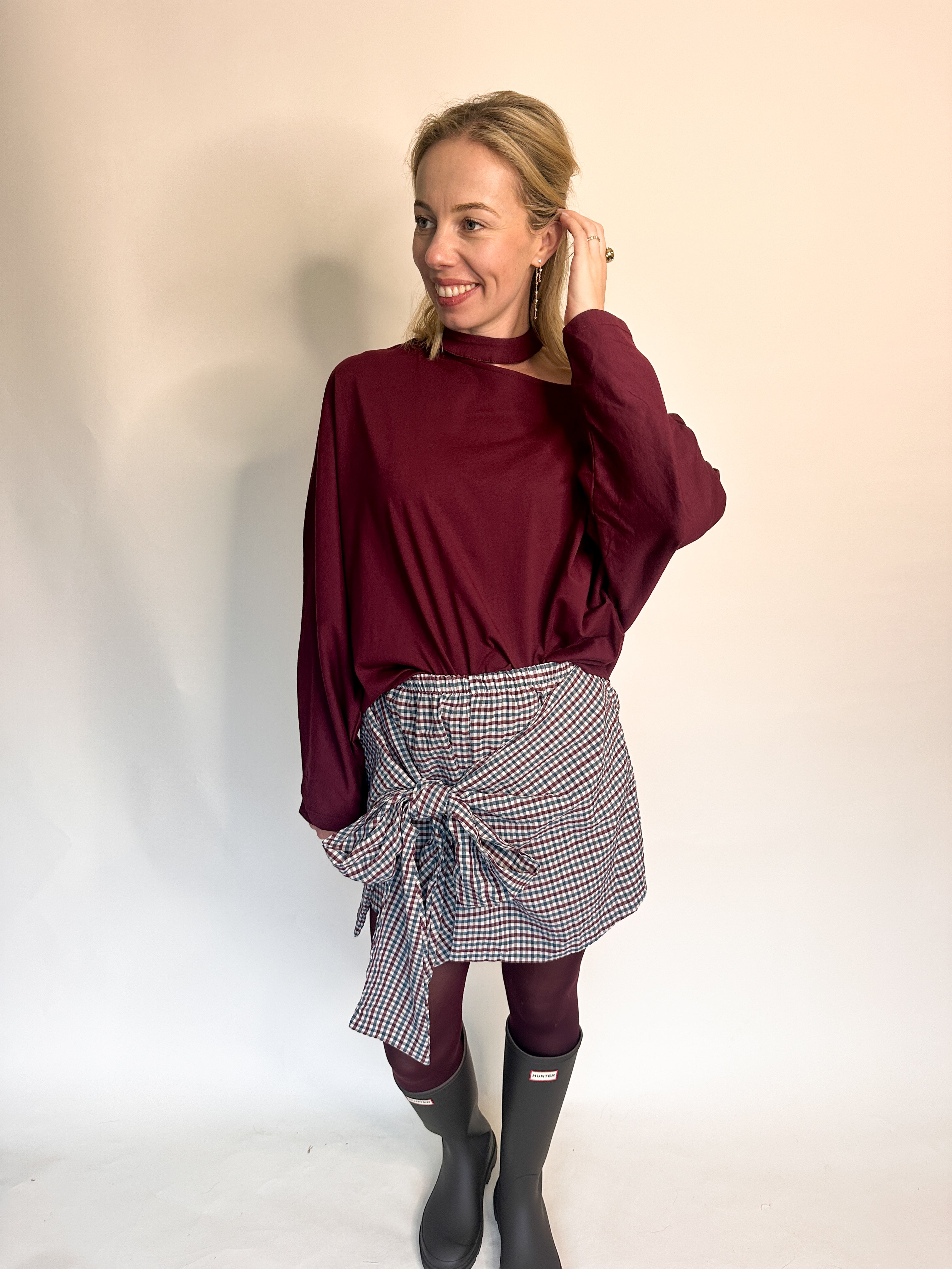 Florence top burgundy
