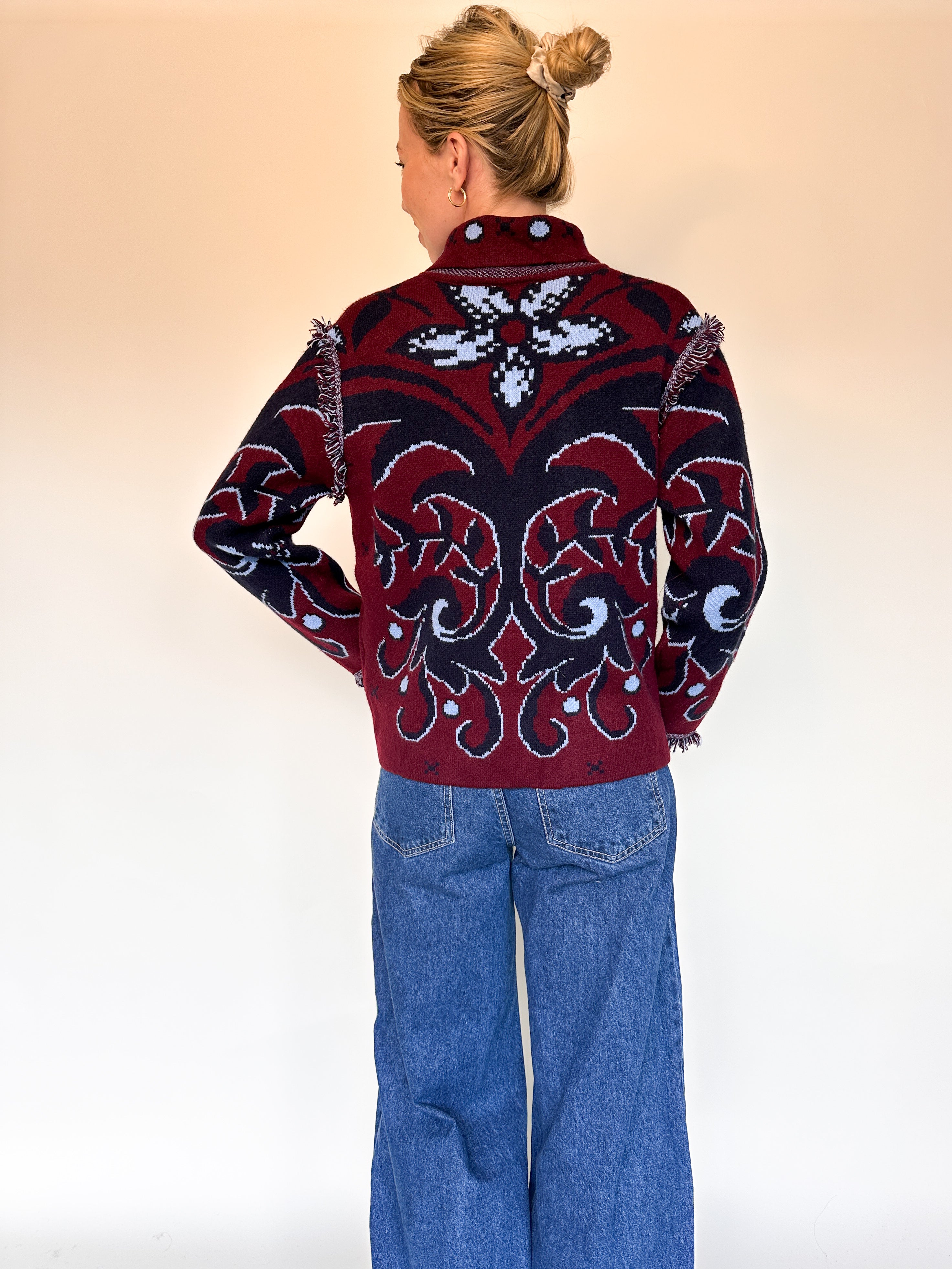 Noor gilet bordeaux