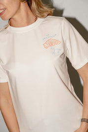 Croissant T-shirt wit