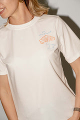 Croissant T-shirt wit