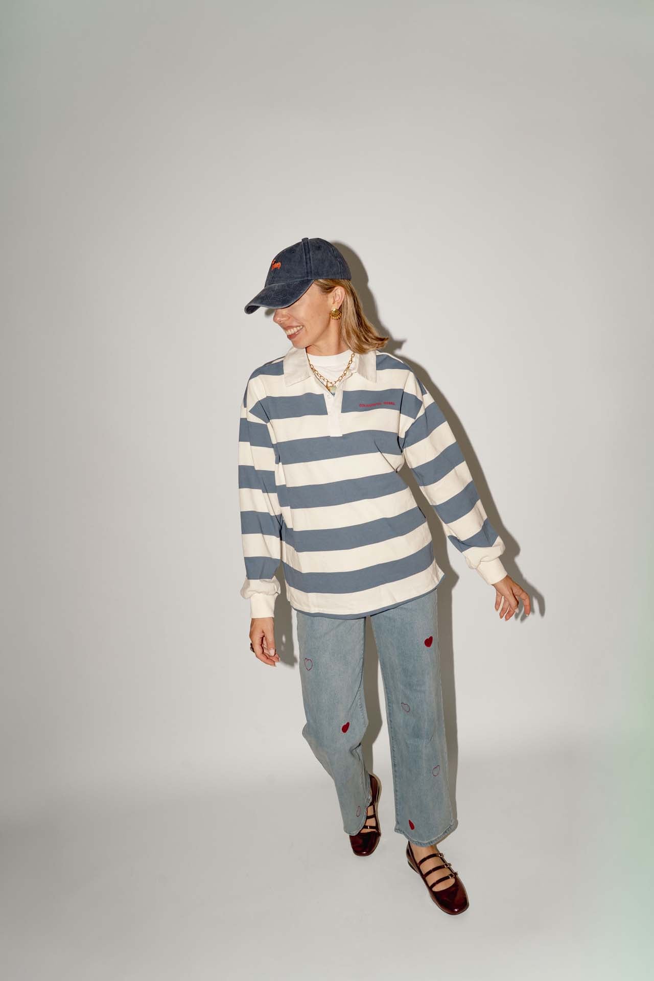 Skyler striped polo