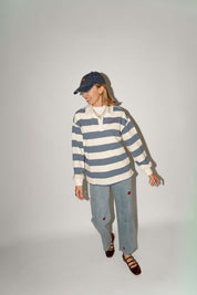 Skyler striped polo