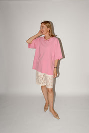 Iconic dog T-shirt roze