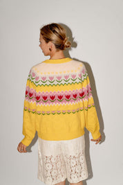 Terry Cardigan met bloemenmotief