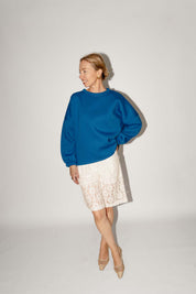 Pilates sweater blauw