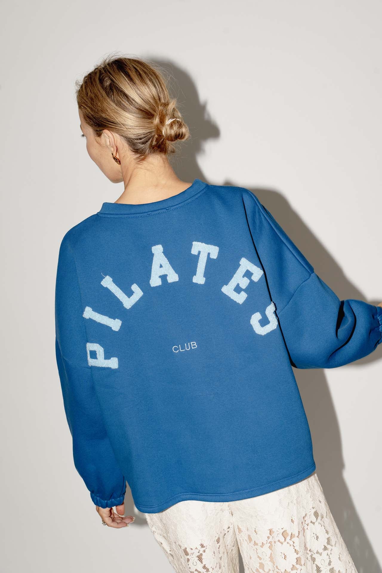 Pilates sweater blauw