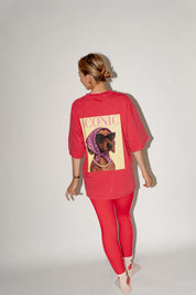 Iconic dog T-shirt rood