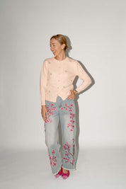 Marie jeans gebloemd