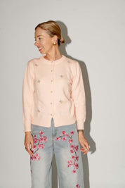 Cherry gilet zachtroze