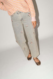 Loma jeans gebloemd