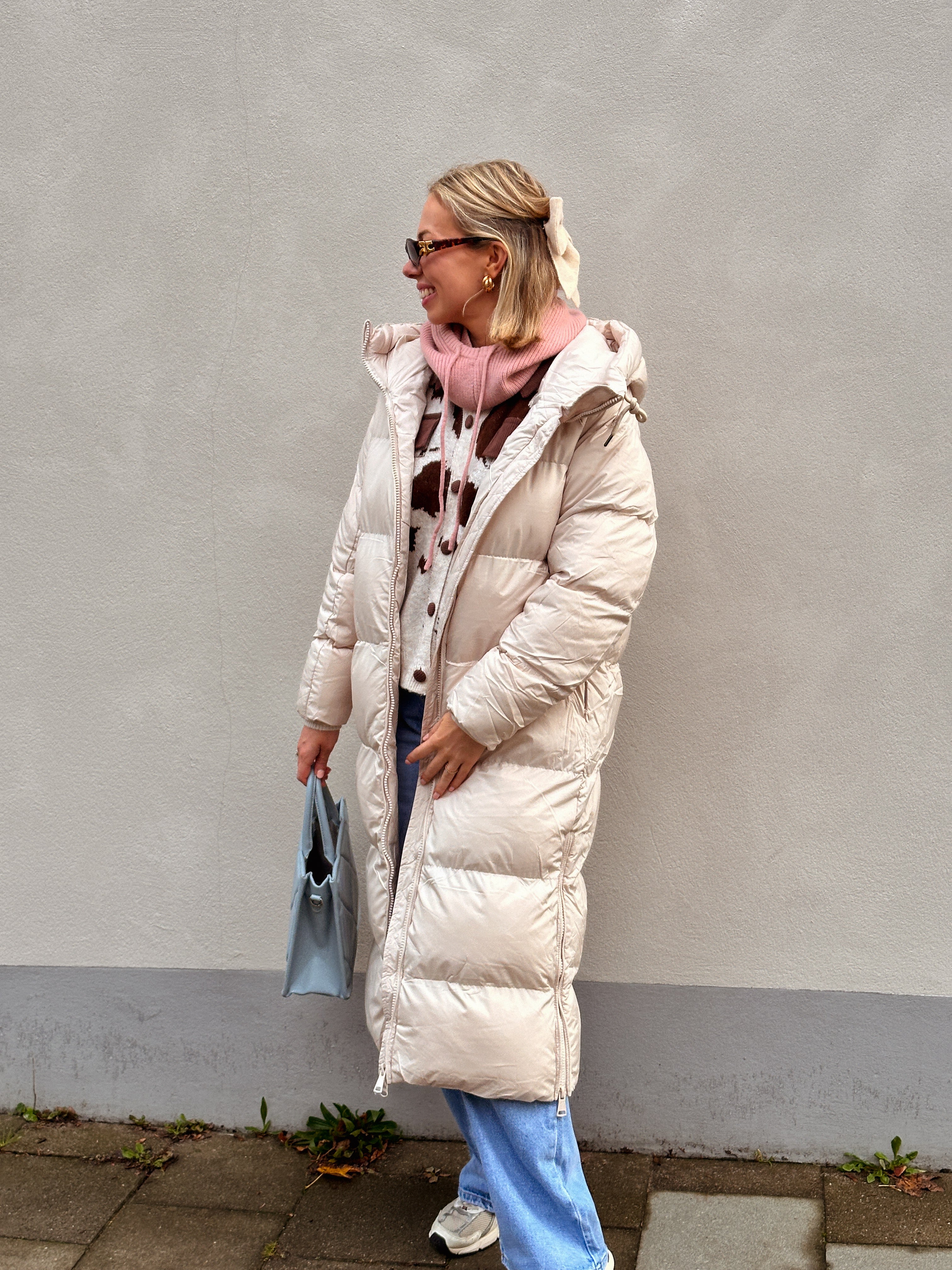 Anni jas beige gewatteerd