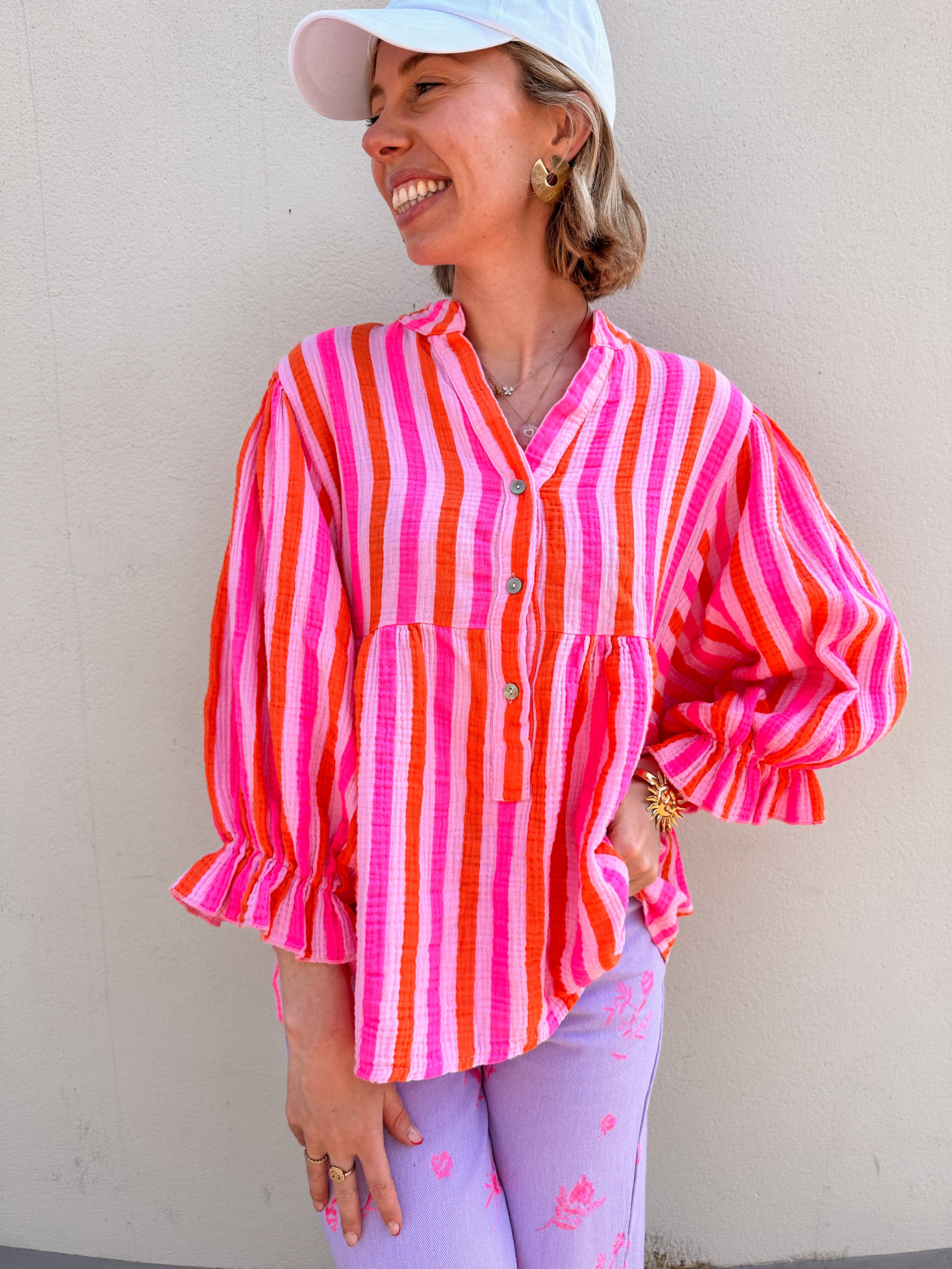 Juna blouse gestreept