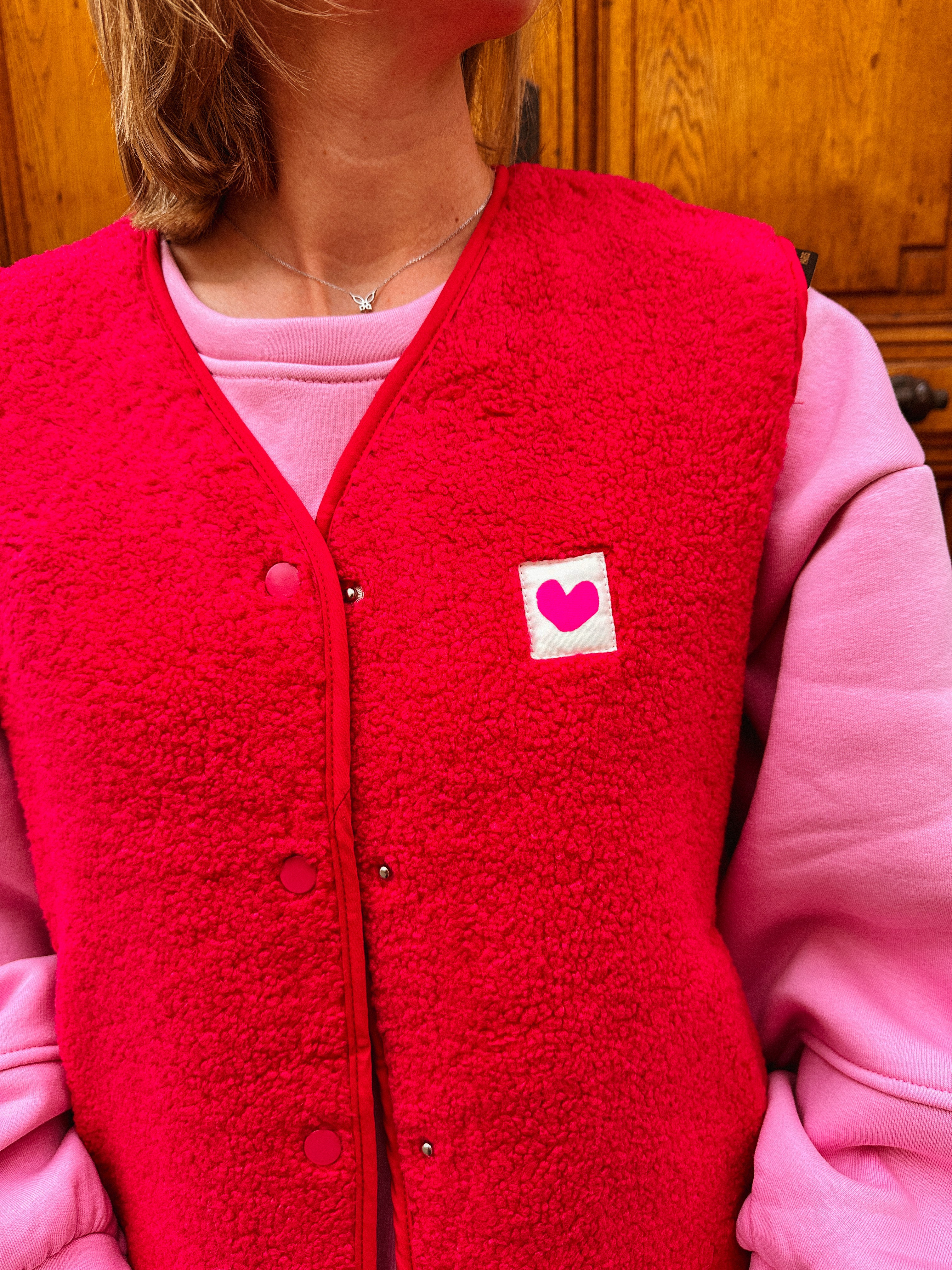 Nanja bodywarmer framboos