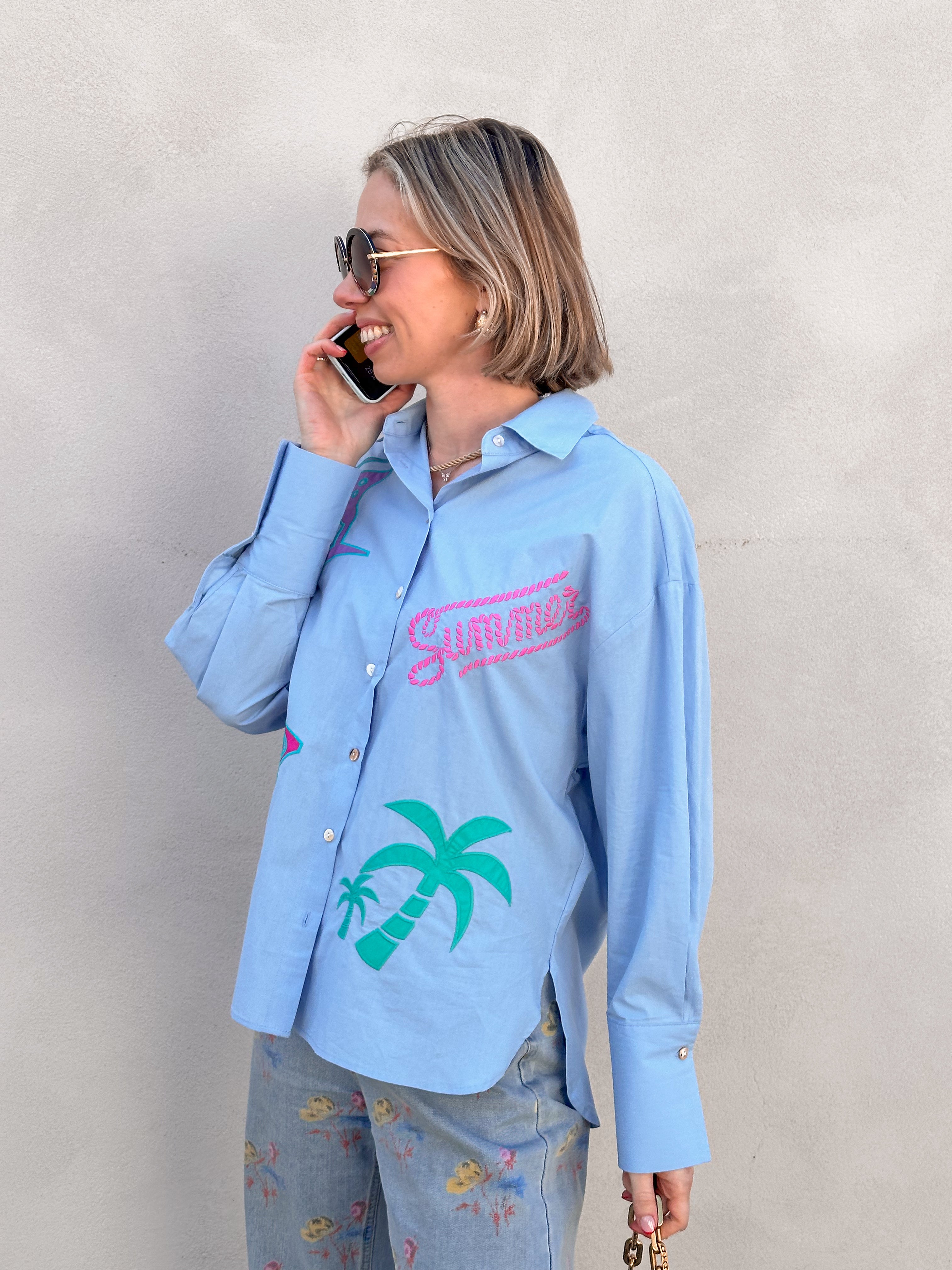 Charlie summer blouse blauw