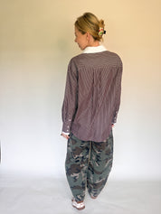 Paula blouse bruin gestreept