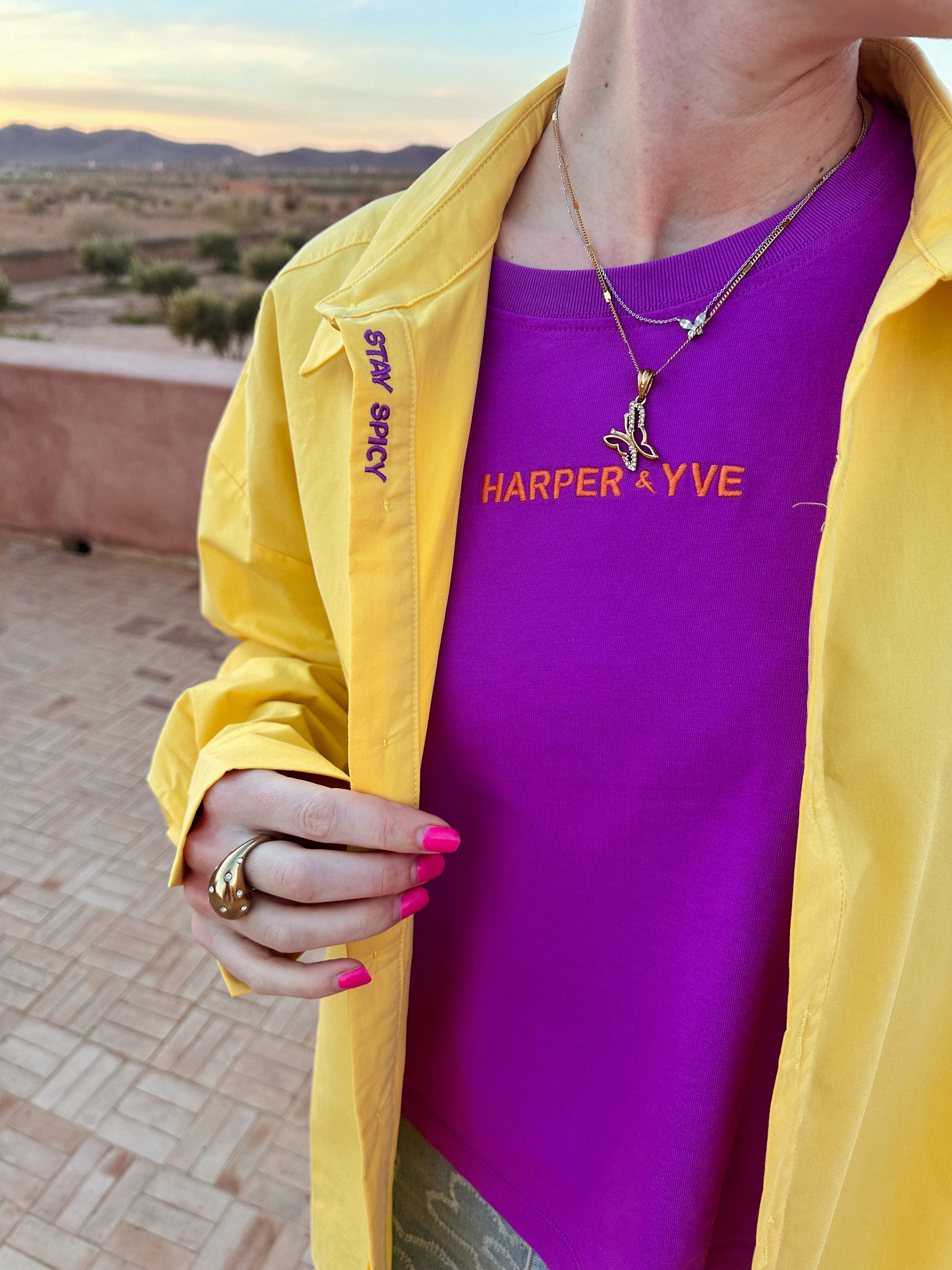 Harper & Yve Yelena blouse geel katoen