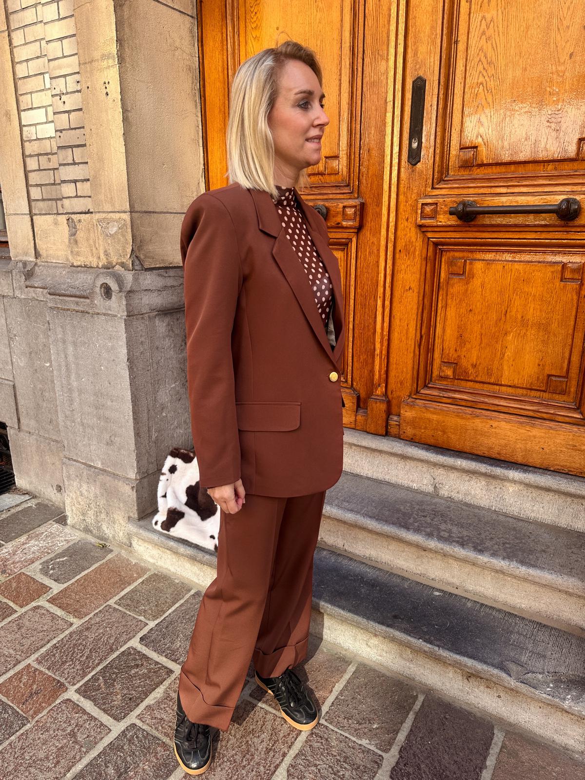 Ro blazer polka dot bruin